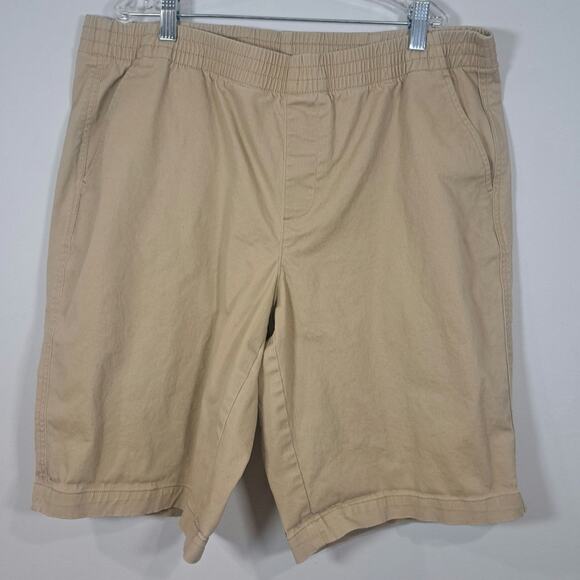 Lands' End Pants - Lands' End Women's Tan Pull On Mid Rise Elastic Waist Bermuda Shorts 16P
